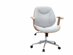 Best Miliboo Silla de escritorio moderna tejido claro YORKE Gris