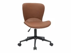 Miliboo Silla de escritorio moderna marrón JOSH