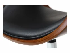Discount Silla de escritorio nogal y negro con ruedas BENT Silla De Oficina