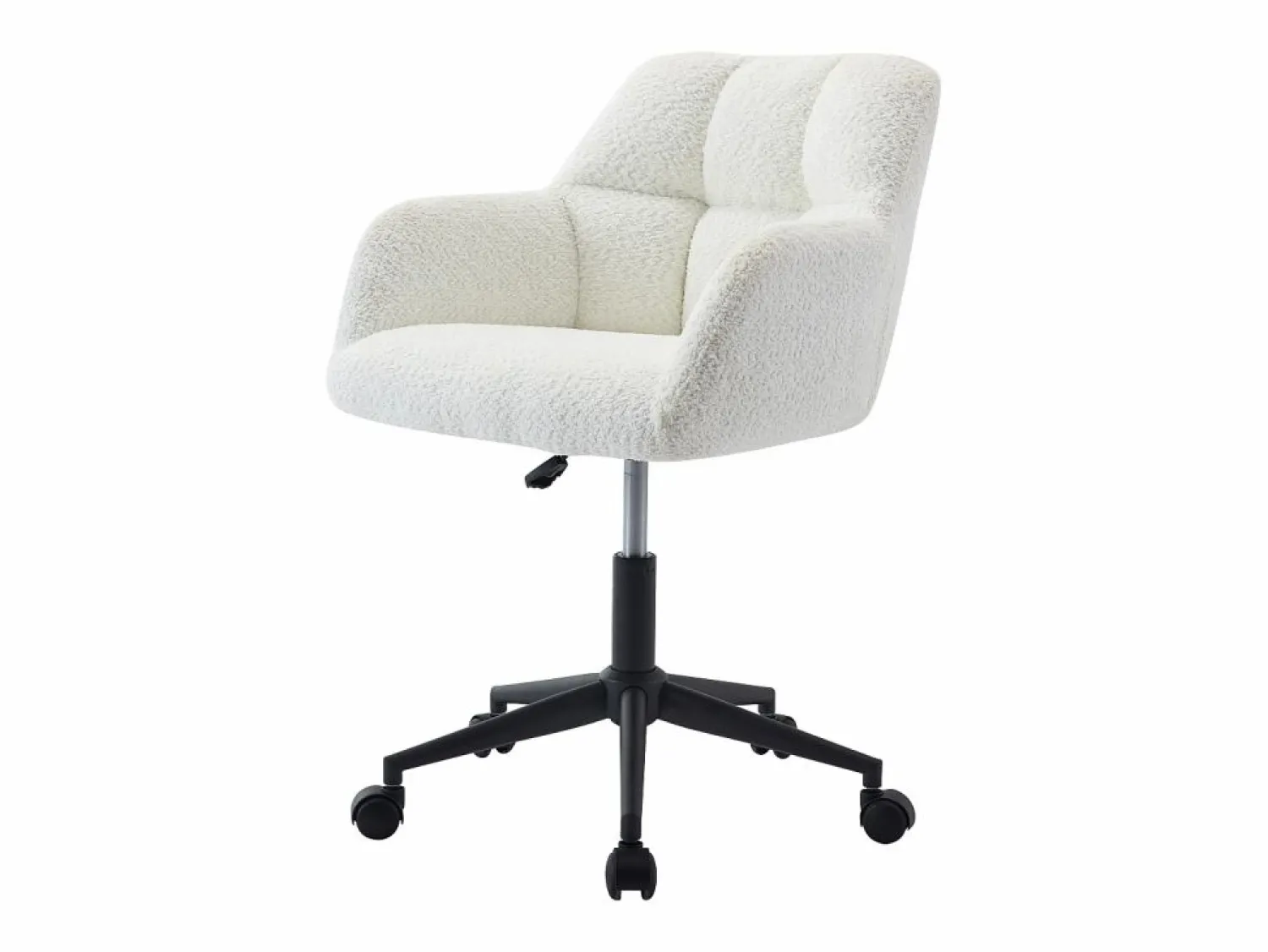 Hot Vente-unique Silla de escritorio tejido bouclé y negro altura regulable - PEGA de Pascal Morabito Blanco