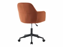 Discount Vente-unique Silla de escritorio terciopelo y negro altura ajustable - ELEANA Terracota