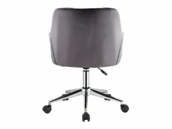 Online Vente-unique Silla de escritorio terciopelo altura regulable PEGA Gris