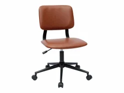 Miliboo Silla de escritorio vintage marrón LAB