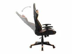 Clearance Silla de gaming de cuero sintético negro y Silla Gaming