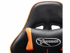 Clearance Silla de gaming de cuero sintético negro y Silla Gaming