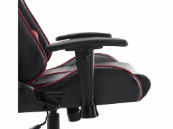 vidaxl Silla de gaming de cuero sintético negro y tinto Rojo