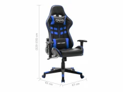 Online Silla de gaming de cuero sintético negro y Silla Gaming