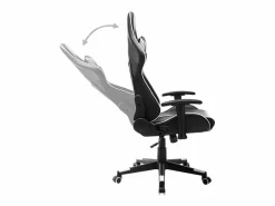 Silla de gaming de cuero sintético y blanco Silla Gaming