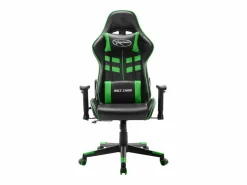 vidaxl Silla de gaming de cuero sintético negro y