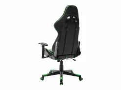 vidaxl Silla de gaming de cuero sintético negro y