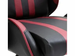 Silla de gaming de cuero sintético color vino tinto Silla Gaming