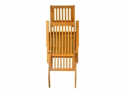 Hot Silla de jardín con reposapiés y mesita madera maciza de acacia ES879825 Marru00f3n