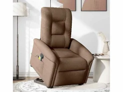 Clearance Silla de masaje reclinable de pie de tela marrón SHL7276 Marru00f3n