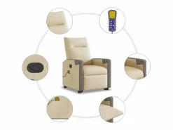 Silla de masaje reclinable de pie de tela color SHL9780