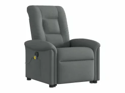 Silla de masaje reclinable de pie de tela gris oscuro SHL3439