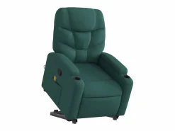 Silla de masaje reclinable de pie de tela verde oscura SHL2214 Verde pino