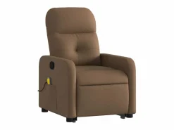 New Silla de masaje reclinable de pie de tela marrón SHL8007 Marru00f3n
