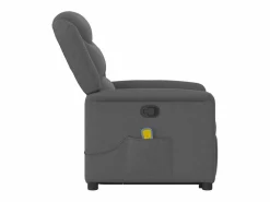 Silla de masaje reclinable de pie de tela gris oscuro SHL6255
