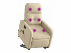 Online Silla de masaje reclinable de pie de tela color SHL7171 Crema