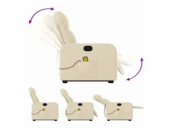 Online Silla de masaje reclinable de pie de tela color SHL7171 Crema