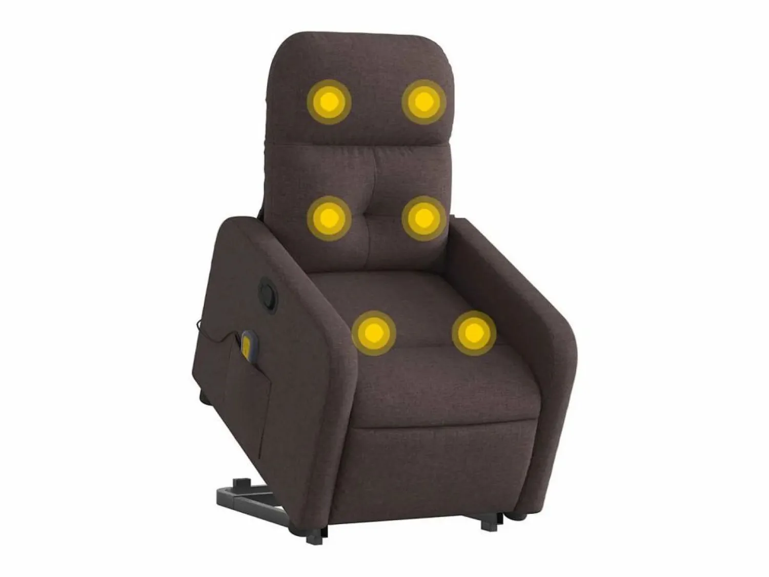 Silla de masaje reclinable de pie de tela marrón oscuro SHL8485 Sillón De Masaje