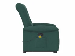 Silla de masaje reclinable de pie de tela verde oscura SHL3782 Verde pino