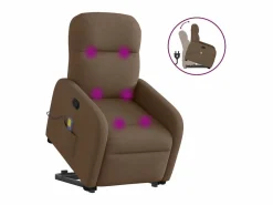Hot Silla de masaje reclinable de pie de tela marrón SHL8375 Sillón De Masaje