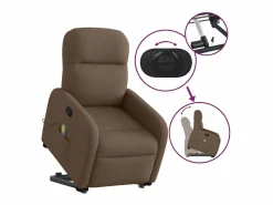 Hot Silla de masaje reclinable de pie de tela marrón SHL8375 Sillón De Masaje