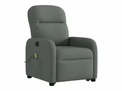 Silla de masaje reclinable de pie de tela gris oscuro SHL3194