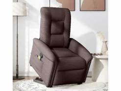 Hot Silla de masaje reclinable de pie de tela marrón oscuro SHL3823 Marru00f3n