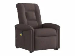 Hot Silla de masaje reclinable de pie de tela marrón oscuro SHL3823 Marru00f3n