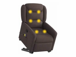 Clearance Silla de masaje reclinable de pie de tela marrón oscuro SHL6747 Sillón De Masaje