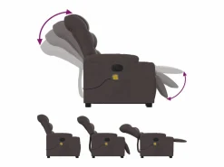 Hot Silla de masaje reclinable de pie de tela marrón oscuro SHL5258 Sillón De Masaje