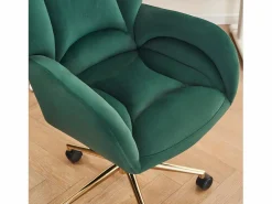 Best Silla de oficina - Velvet - - Altura ajustable - con ruedas giratorias y respaldo ergonómico - 62x64x88/97cm Silla De Escritorio
