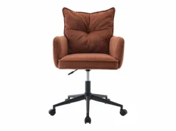 Vente-unique Silla de oficina ajustable de pana color y negro - BATARU de Pascal Morabito