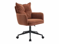 Vente-unique Silla de oficina ajustable de pana color y negro - BATARU de Pascal Morabito