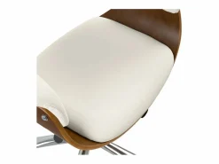 Rendez-Vous Déco Silla de oficina con ruedas en madera y PU - Basile