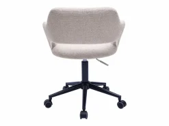 Clearance Silla de oficina con ruedas de diseño en tela de terciopelo y metal negro JESSY Silla De Oficina