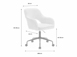 Sweeek Silla de oficina con ruedas en borreguito y base negra
