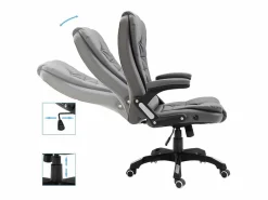 vidaxl Silla de oficina de cuero sintético