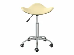 Sale vidaxl Silla de oficina de cuero sintético color Crema