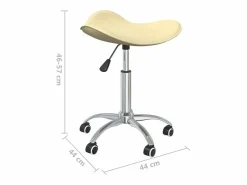 Sale vidaxl Silla de oficina de cuero sintético color Crema