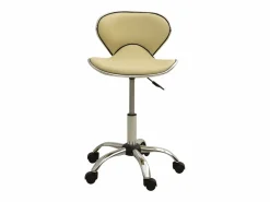 Sale vidaxl Silla de oficina de cuero sintético Crema