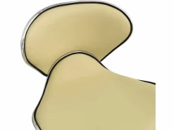 Sale vidaxl Silla de oficina de cuero sintético Crema