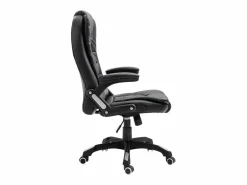 New Silla de oficina de cuero sintético negra Silla De Oficina