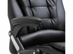New Silla de oficina de cuero sintético negra Silla De Oficina