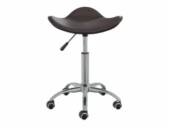 vidaxl Silla de oficina de cuero sintético marrón