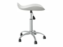 vidaxl Silla de oficina de cuero sintético Blanco
