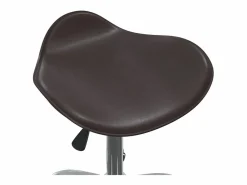 Silla de oficina de cuero sintético marrón Silla De Escritorio