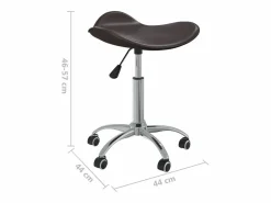 Silla de oficina de cuero sintético marrón Silla De Escritorio